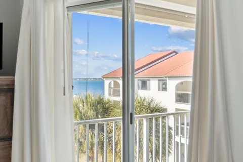 a view of a balcony