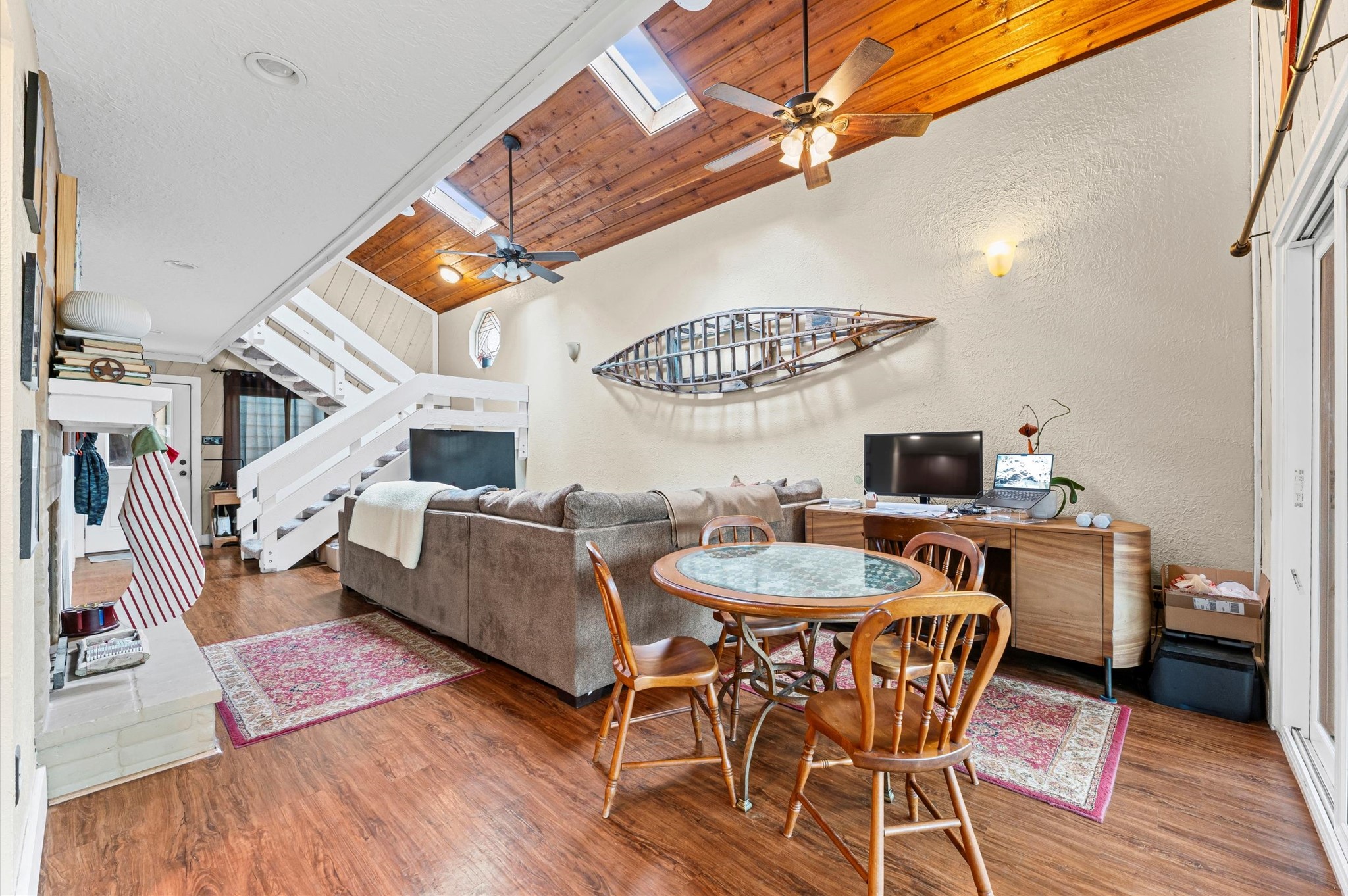 1504 Early Lane Houston, TX 77055 - Photo 4 of 23 a view of a dining room with furniture and wooden floor