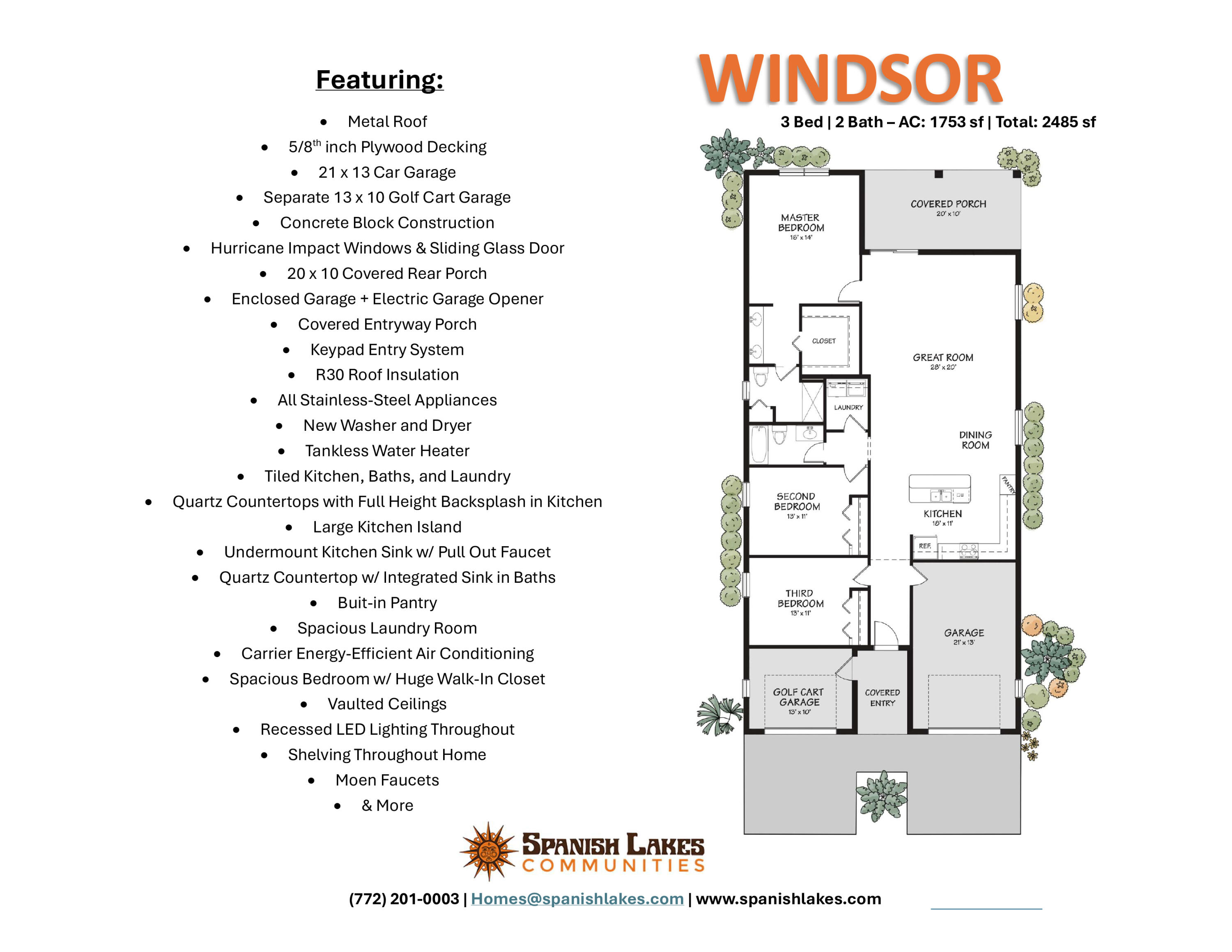 163 Camino Del Rio Port St. Lucie, FL 34952 - Photo 22 of 22 Windsor Floor Plan & Features Landscape