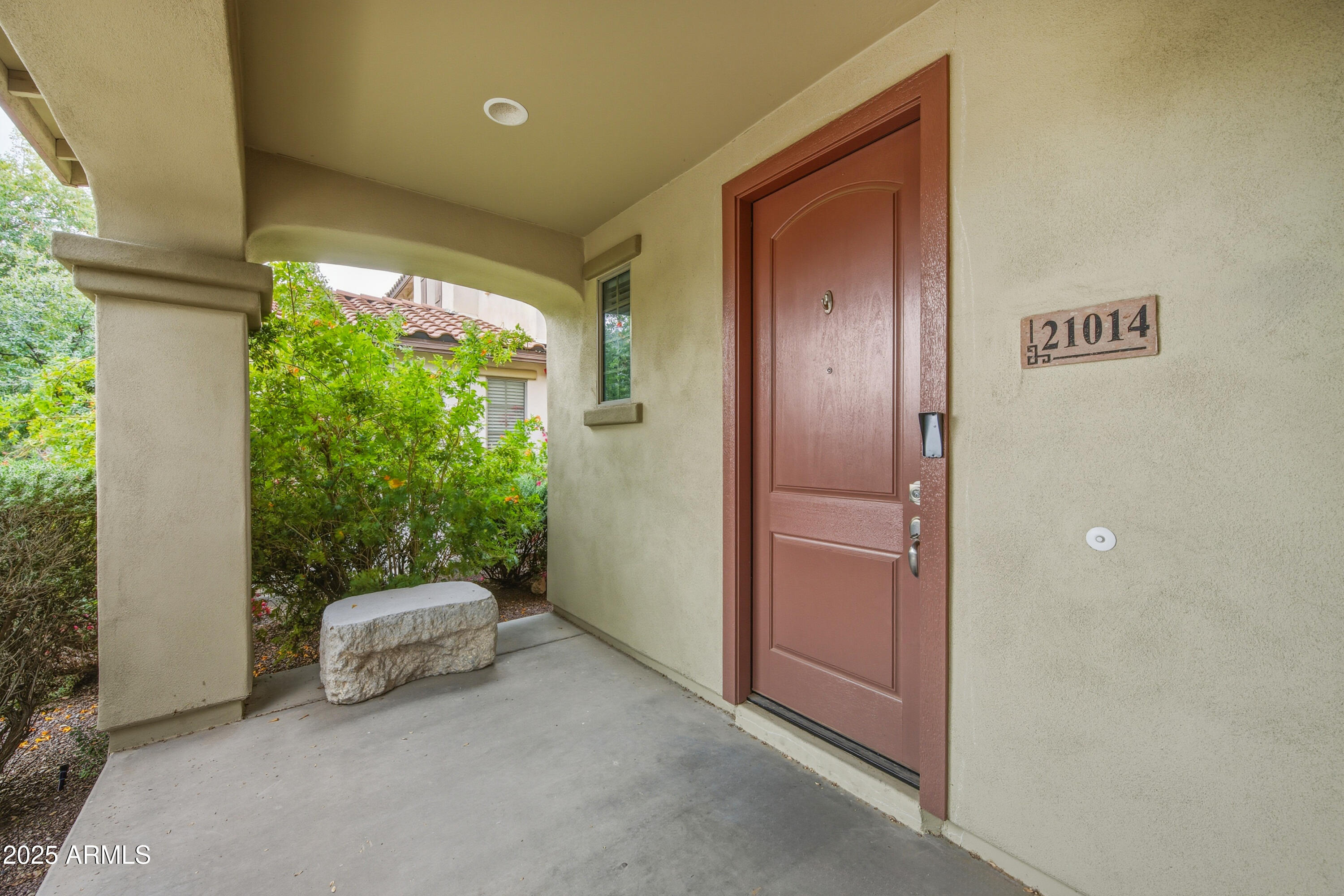 a view of a door and an outdoor space