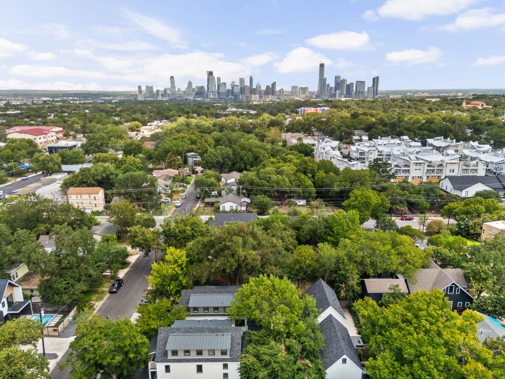 2707 Stacy Lane, Unit 1 Austin, TX 78704 - Photo 36 of 40 an aerial view of a city with lots of residential buildings
