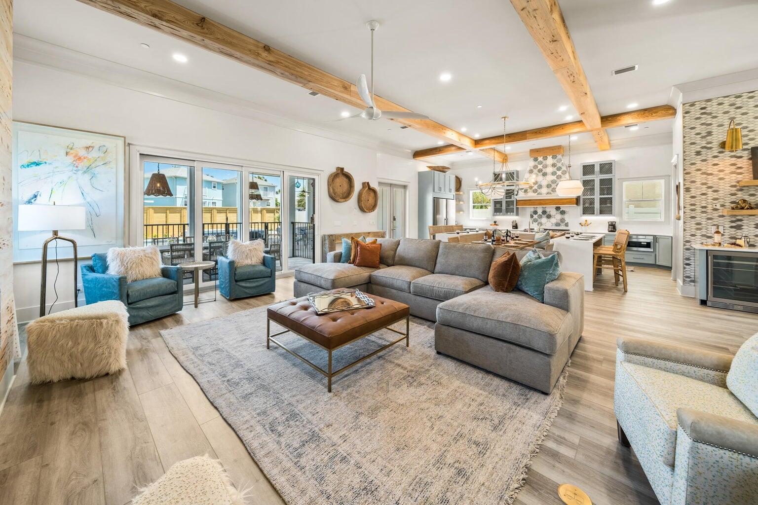 21524 Front Beach Road Panama City Beach, FL 32413 - Photo 23 of 73 a living room with furniture and a large window