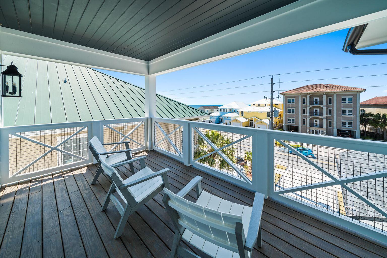 21524 Front Beach Road Panama City Beach, FL 32413 - Photo 64 of 73 a view of a balcony with wooden floor