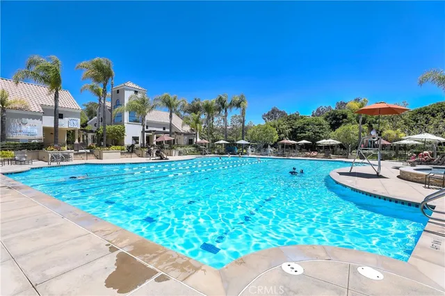 a view of a park with slide