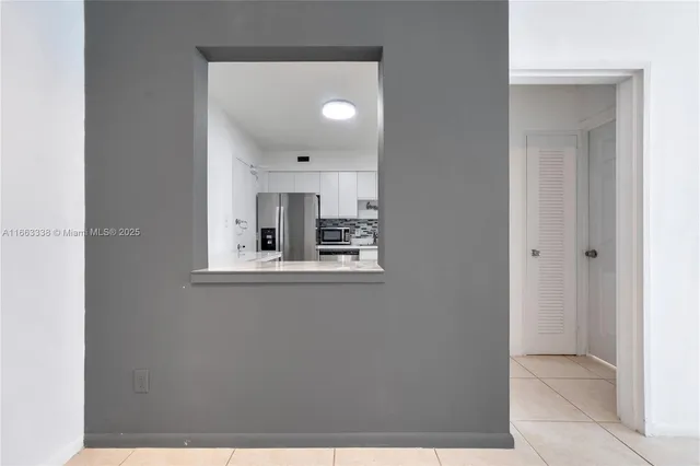 a view of kitchen and window