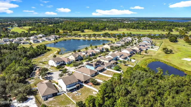 an aerial view of residential building with outdoor space