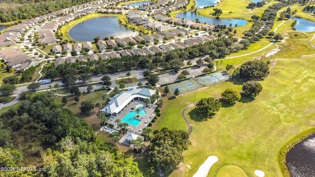a view of a swimming pool from a balcony