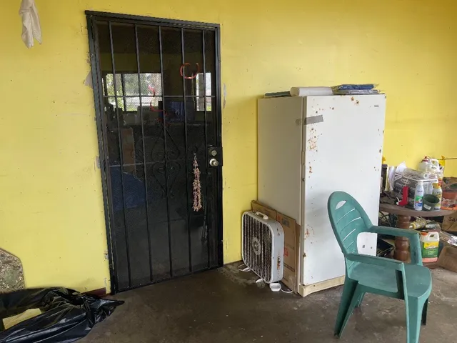 a view of outdoor space and dining room