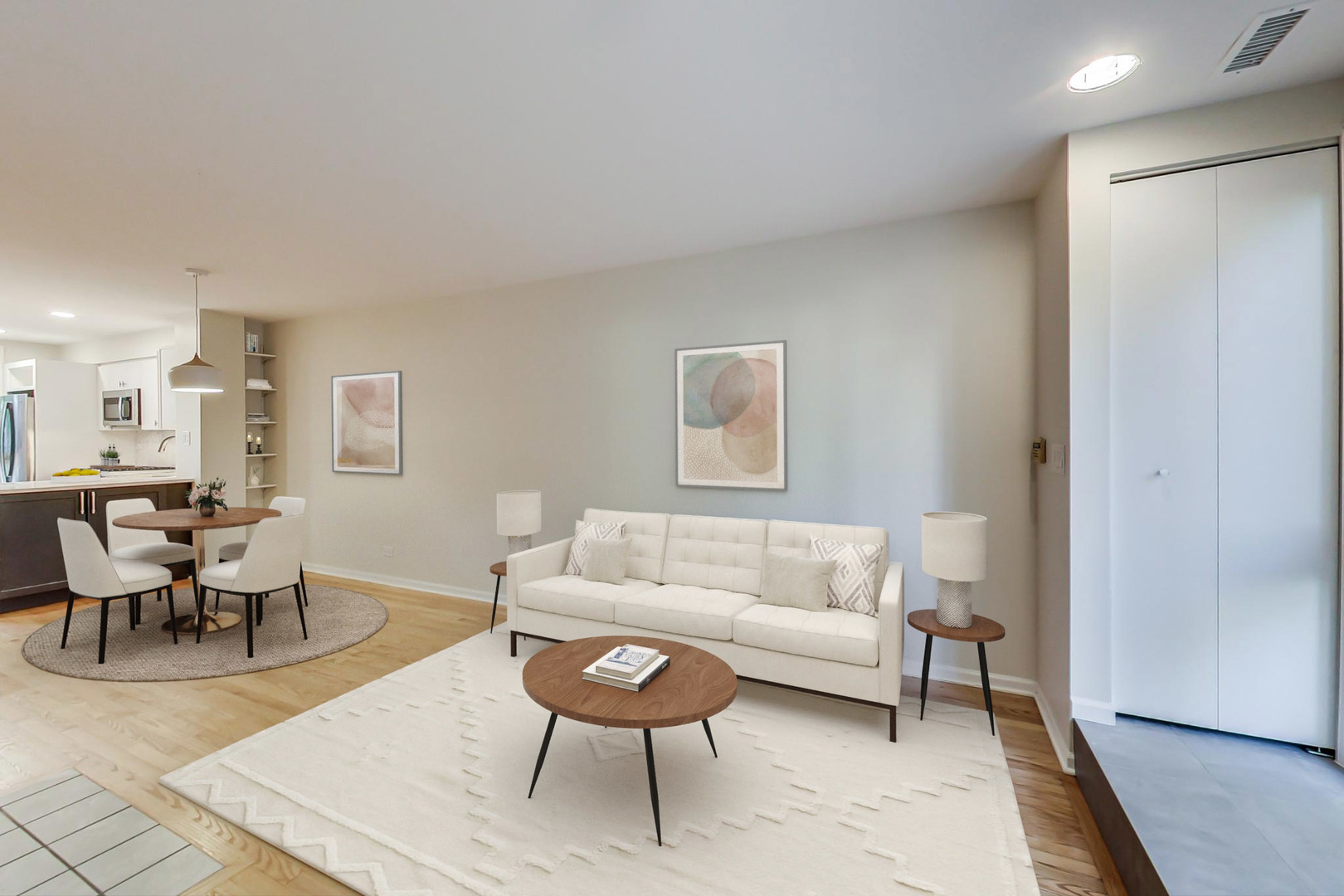 20 West 15th Street, Unit B Chicago, IL 60605 - Photo 6 of 21 a living room with furniture a rug and a table