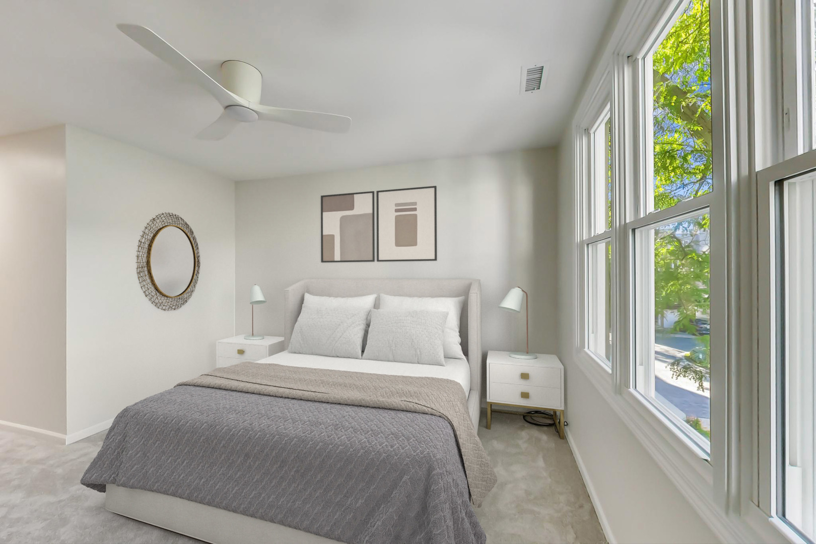 20 West 15th Street, Unit B Chicago, IL 60605 - Photo 8 of 21 a bedroom with a bed and a large window