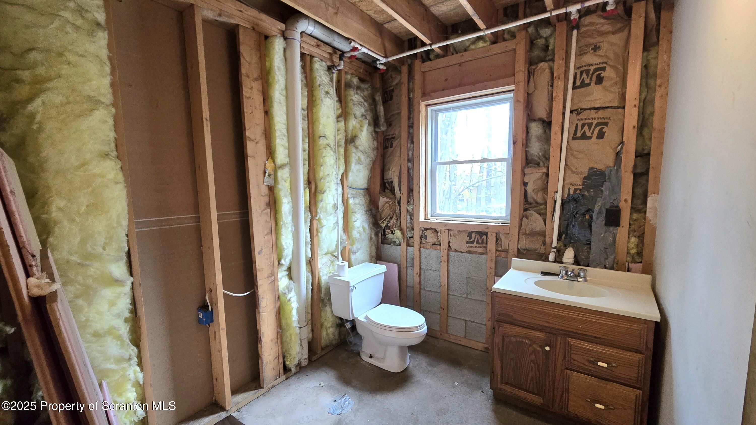 2311 Motichka Road Moscow, PA 18444 - Photo 53 of 89 a bathroom with a toilet a sink and a mirror