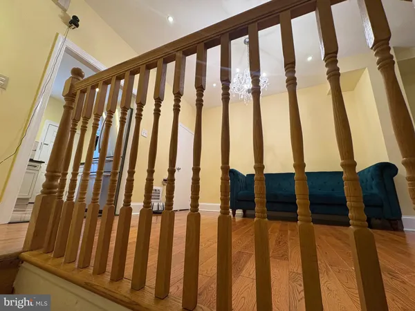 a view of stairs