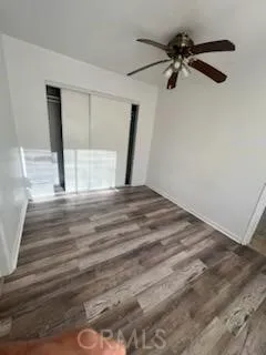 a view of a room with a closet