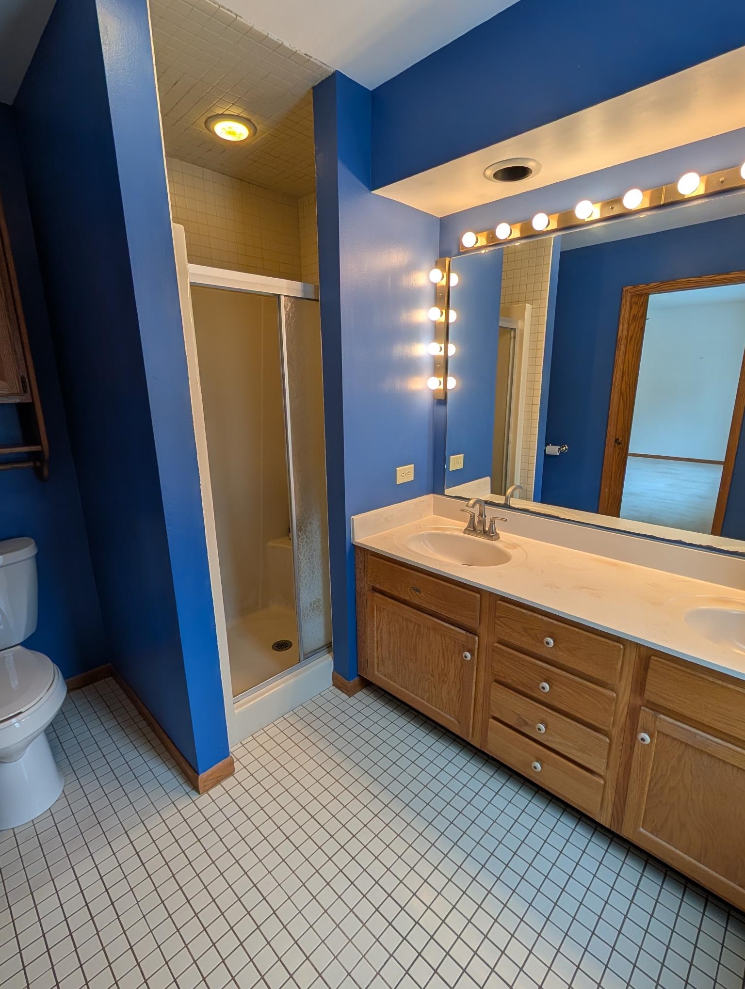 684 Sioux Drive Freeport, IL 61032 - Photo 19 of 44 a bathroom with a double vanity sink and a mirror
