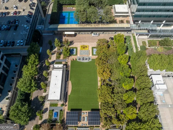an aerial view of multiple house