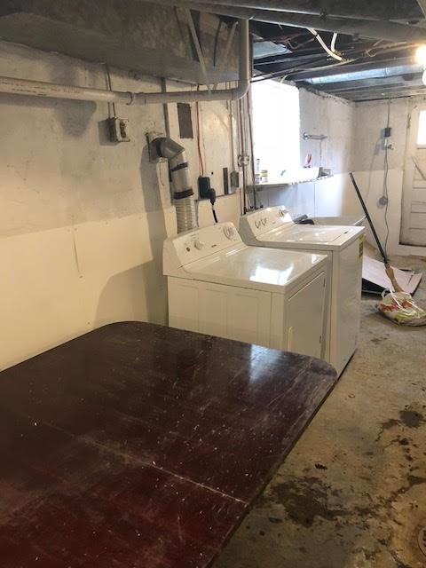 630 Chestnut Street Springdale, PA 15144 - Photo 22 of 25 Washer and dryer were newer when the home was purchased last fall and will stay with the home. Truly turn-key. Basement also has a walk-out to the back yard.
