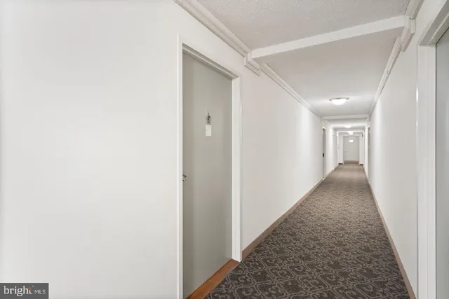 a view of a hallway with a hallway