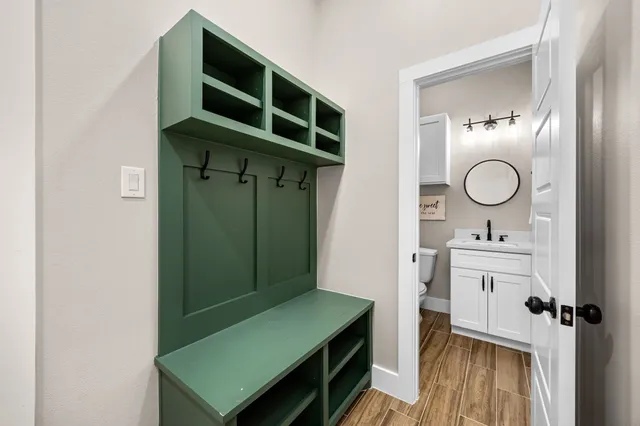 a house view with a garden space