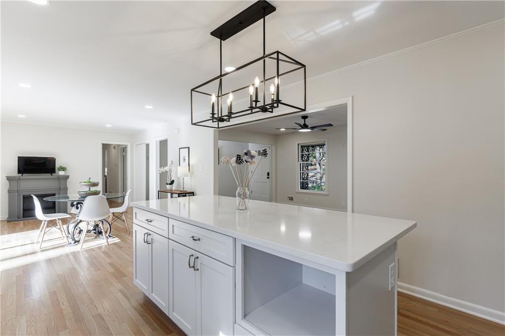 2996 Arrowood Drive East Point, GA 30344 - Photo 16 of 63 a view of a kitchen counter space a sink and wooden floor