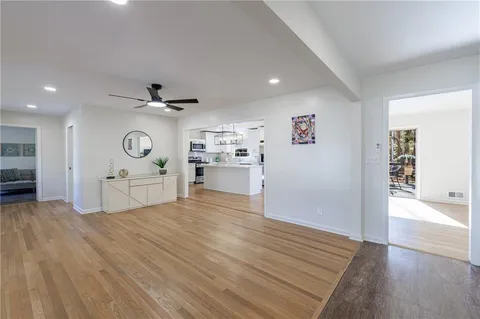 a view of livingroom with furniture wooden floor and window
