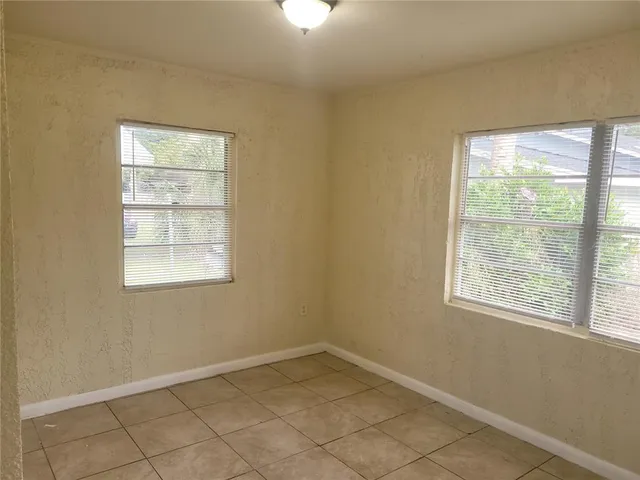 an empty room with a window