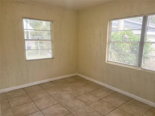 an empty room with a window