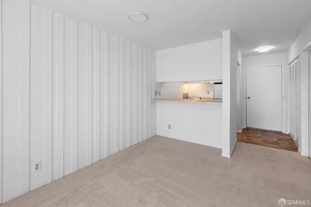 a view of a furniture in a room
