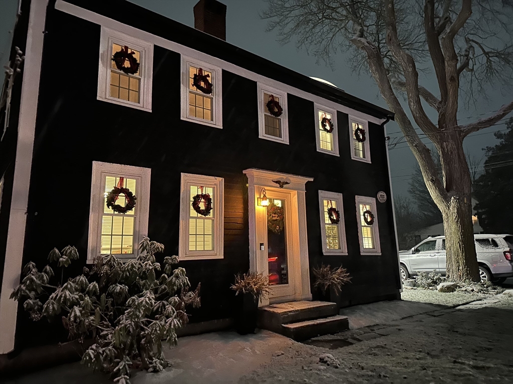 a front view of a house