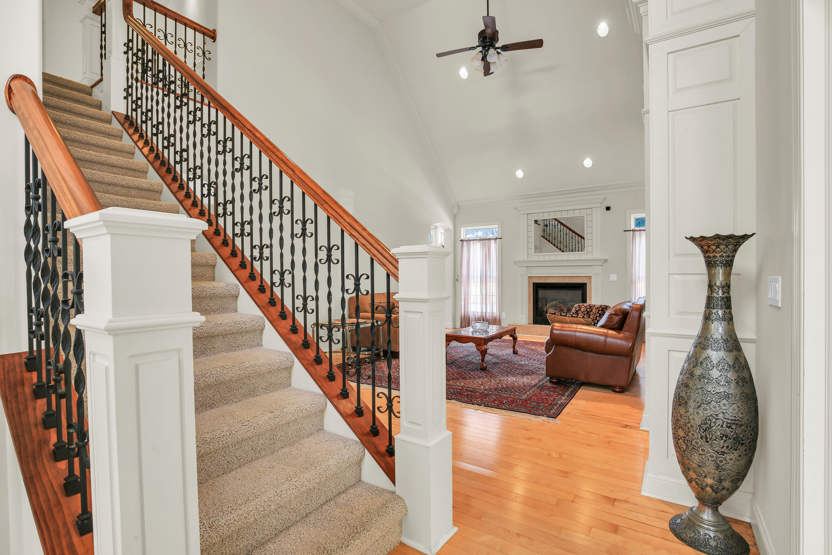 2202 Strand Drive Champaign, IL 61822 - Photo 9 of 62 a living room with furniture and a fireplace