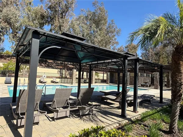 a view of outdoor space with seating