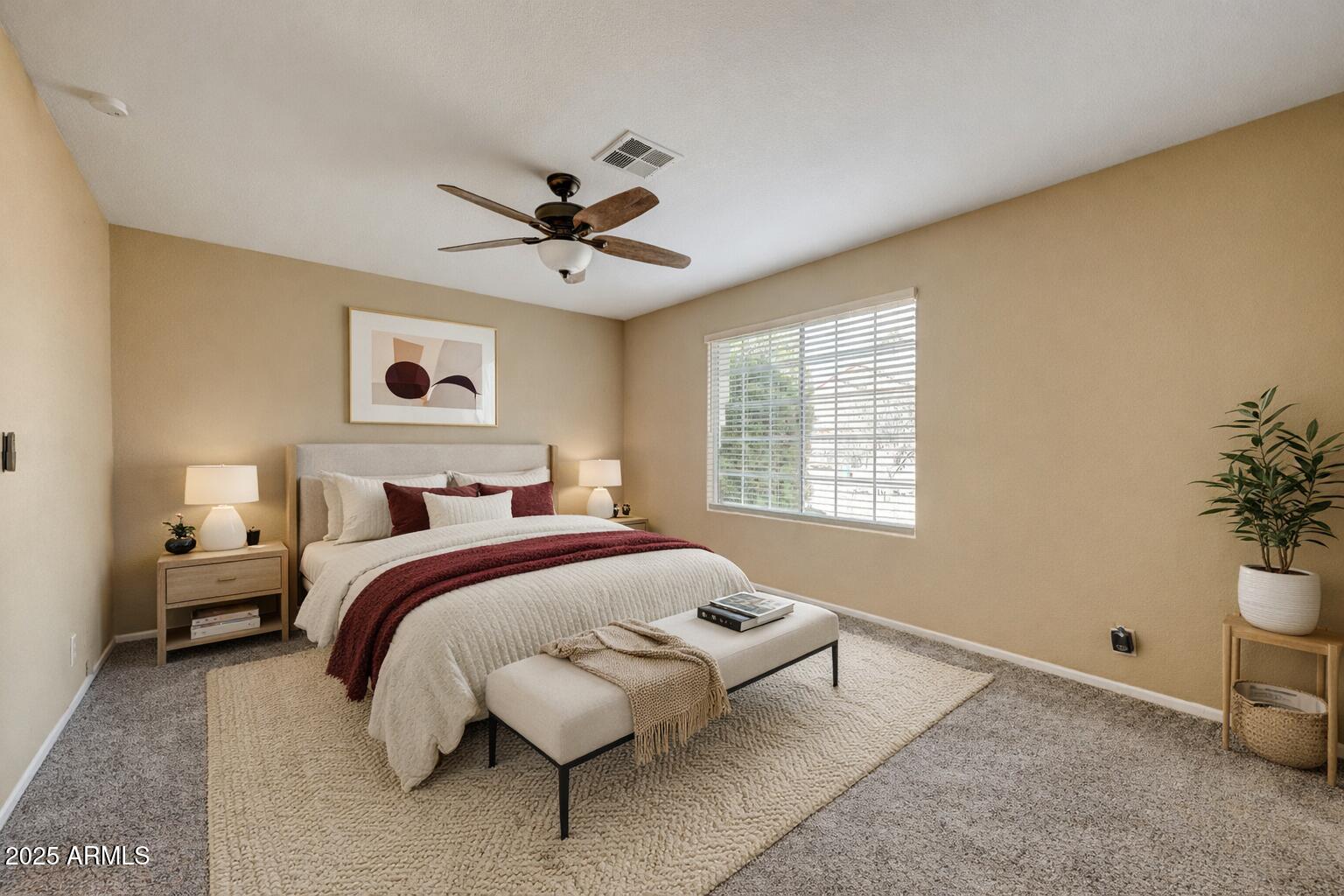 2015 East Bendix Drive Tempe, AZ 85283 - Photo 16 of 31 a spacious bedroom with a bed and a window