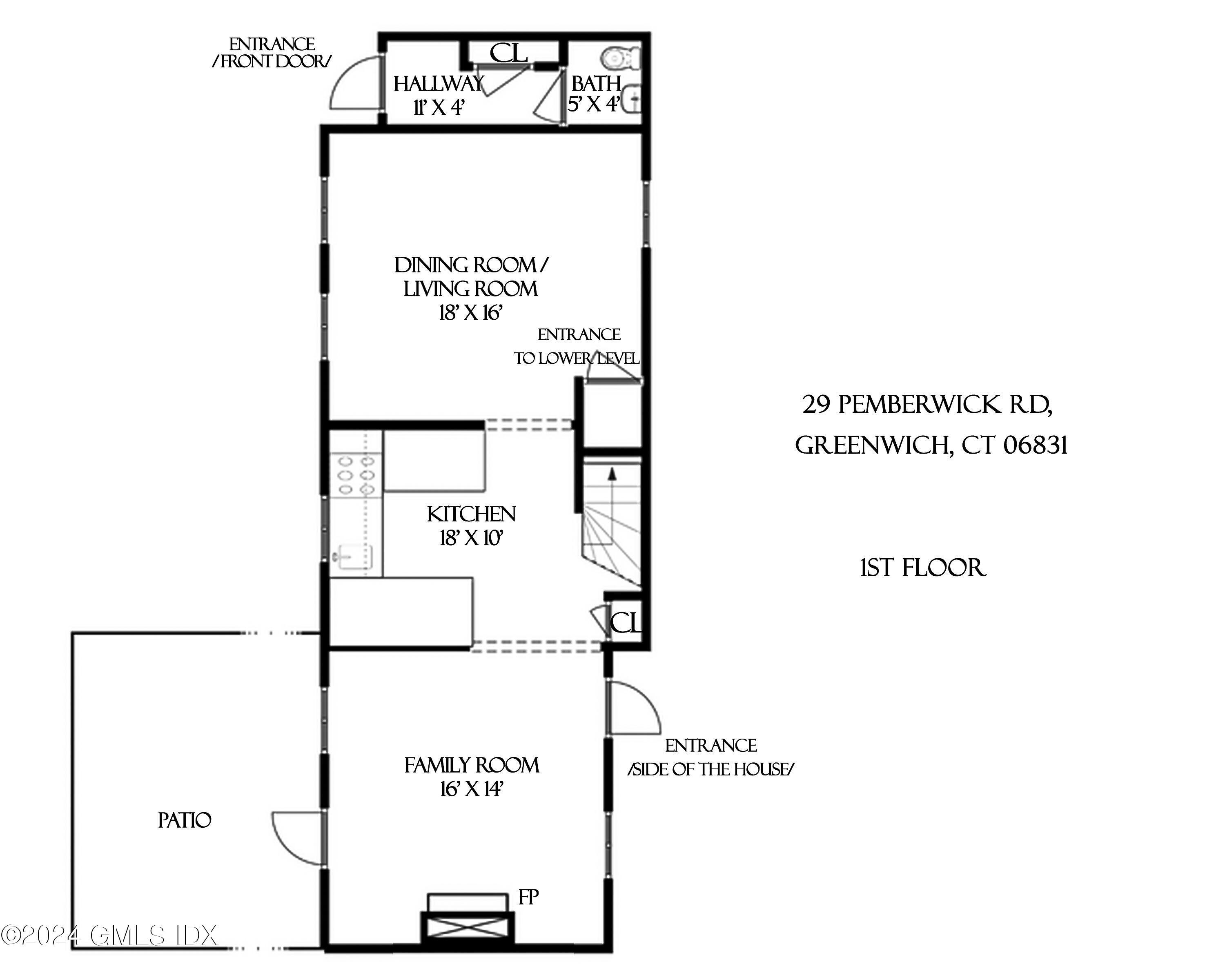 29 Pemberwick Road Greenwich, CT 06831 - Photo 32 of 35 33-FLOOR PLAN-1st FL-1