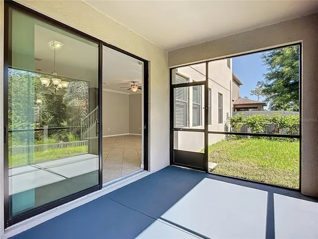 a view of a garden from a window