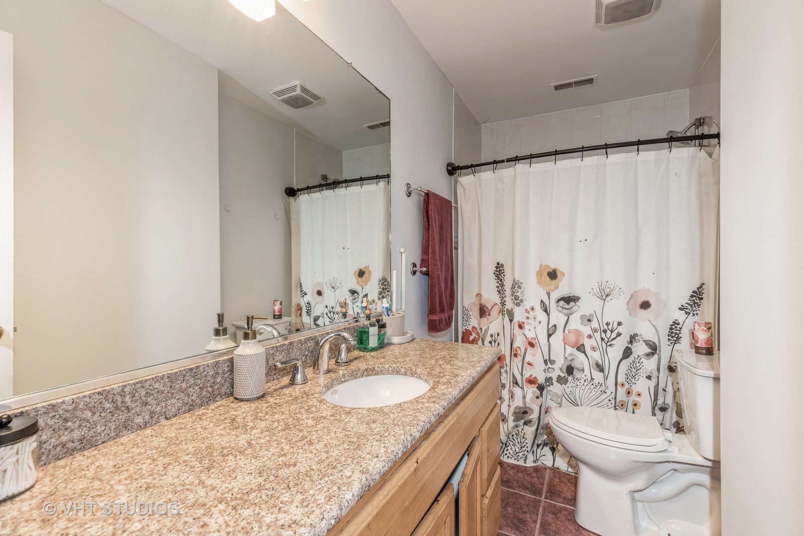 1469 Burr Oak Road Homewood, IL 60430 - Photo 13 of 24 a bathroom with a granite countertop sink and a mirror