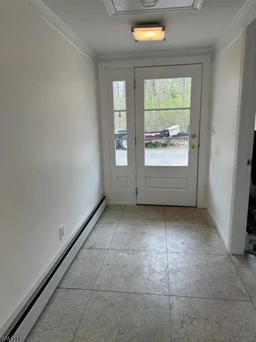 an empty room with window