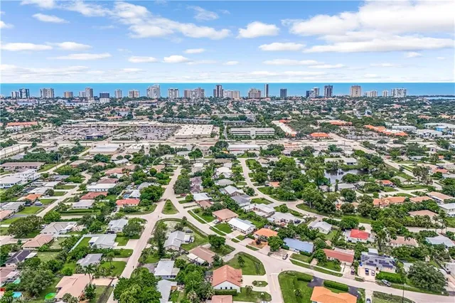 an aerial view of multiple house