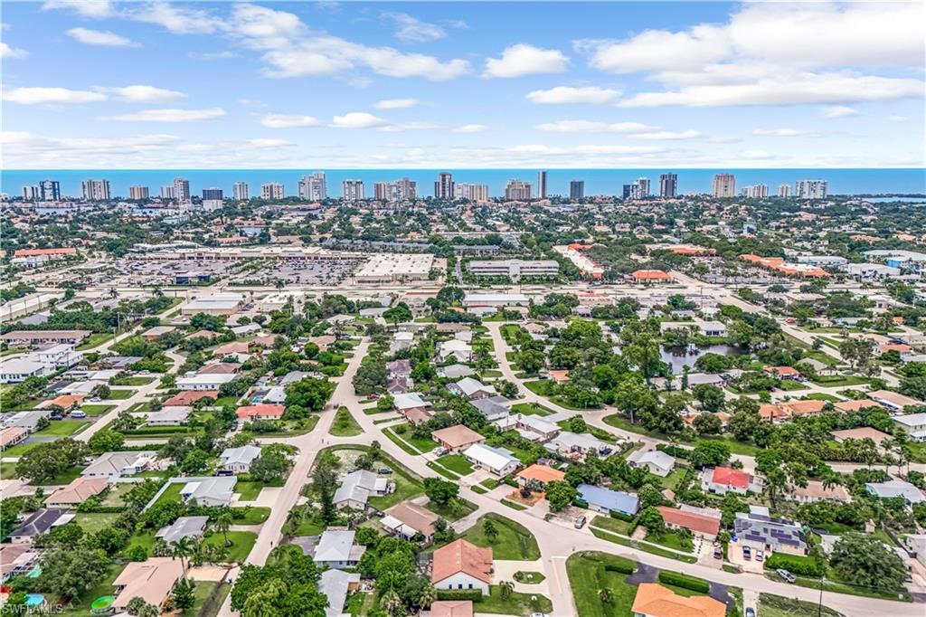 an aerial view of multiple house