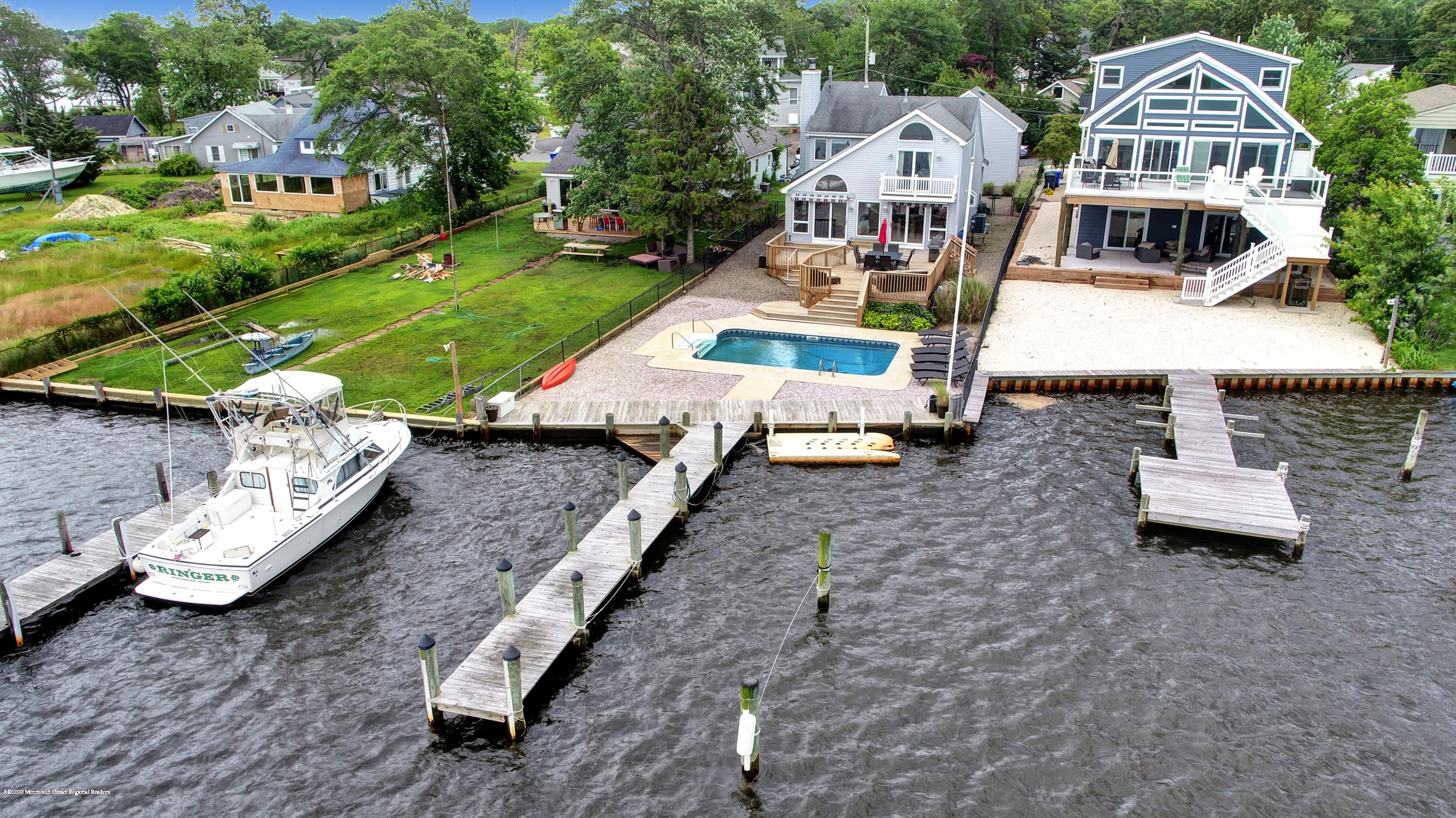 11 Metedeconk Road Brick, NJ 08723 - Photo 59 of 99 an aerial view of a house with a yard basket ball court and outdoor seating