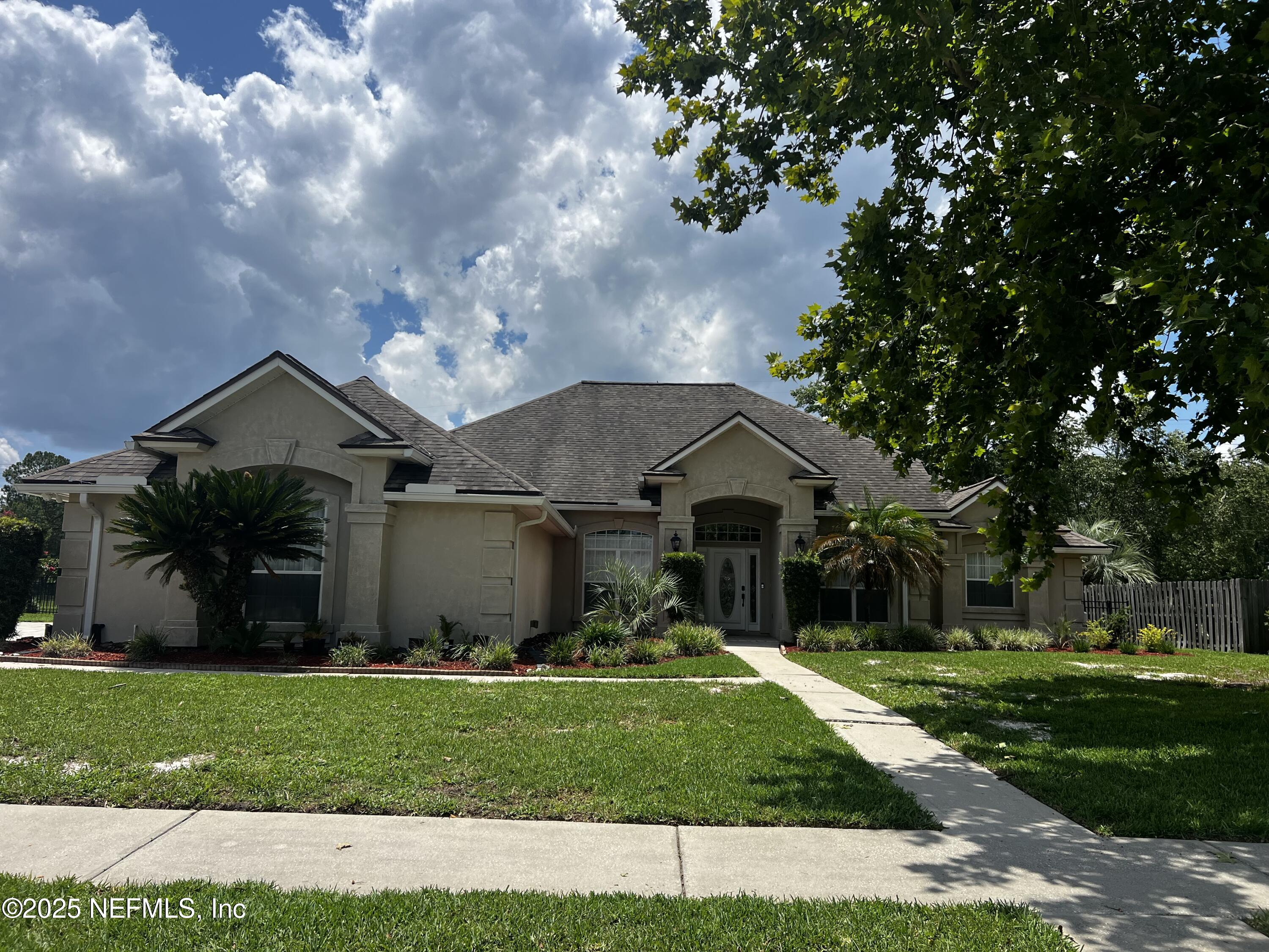 10310 Hamlet Glen Drive Jacksonville, FL 32221 - Photo 2 of 33 a front view of a house with a yard and a large tree