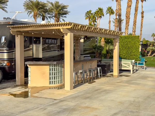 a view of a building with a outdoor space