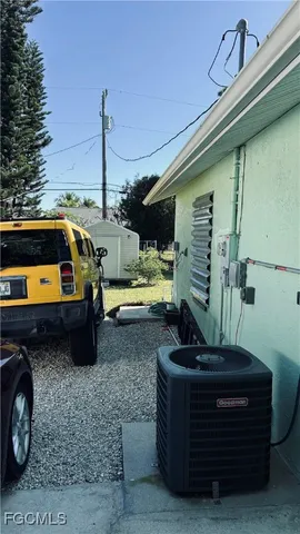 a car parked in front of a house