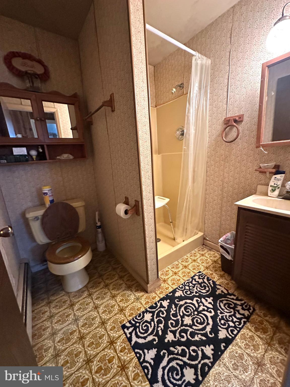 3203 Mannerchor Road Temple, PA 19560 - Photo 15 of 15 a bathroom with a toilet a sink and a mirror