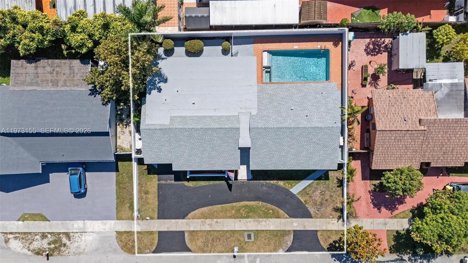 13710 Southwest 18th Terrace Miami, FL 33175 - Photo 43 of 46 an aerial view of a house with swimming pool