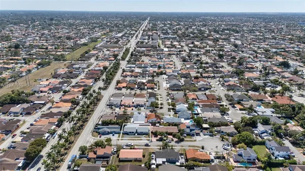 an aerial view of a city