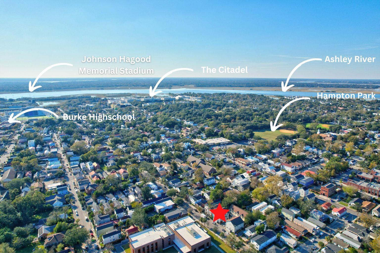 118 Congress Street, Unit F Charleston, SC 29403 - Photo 2 of 38 Location Aerial