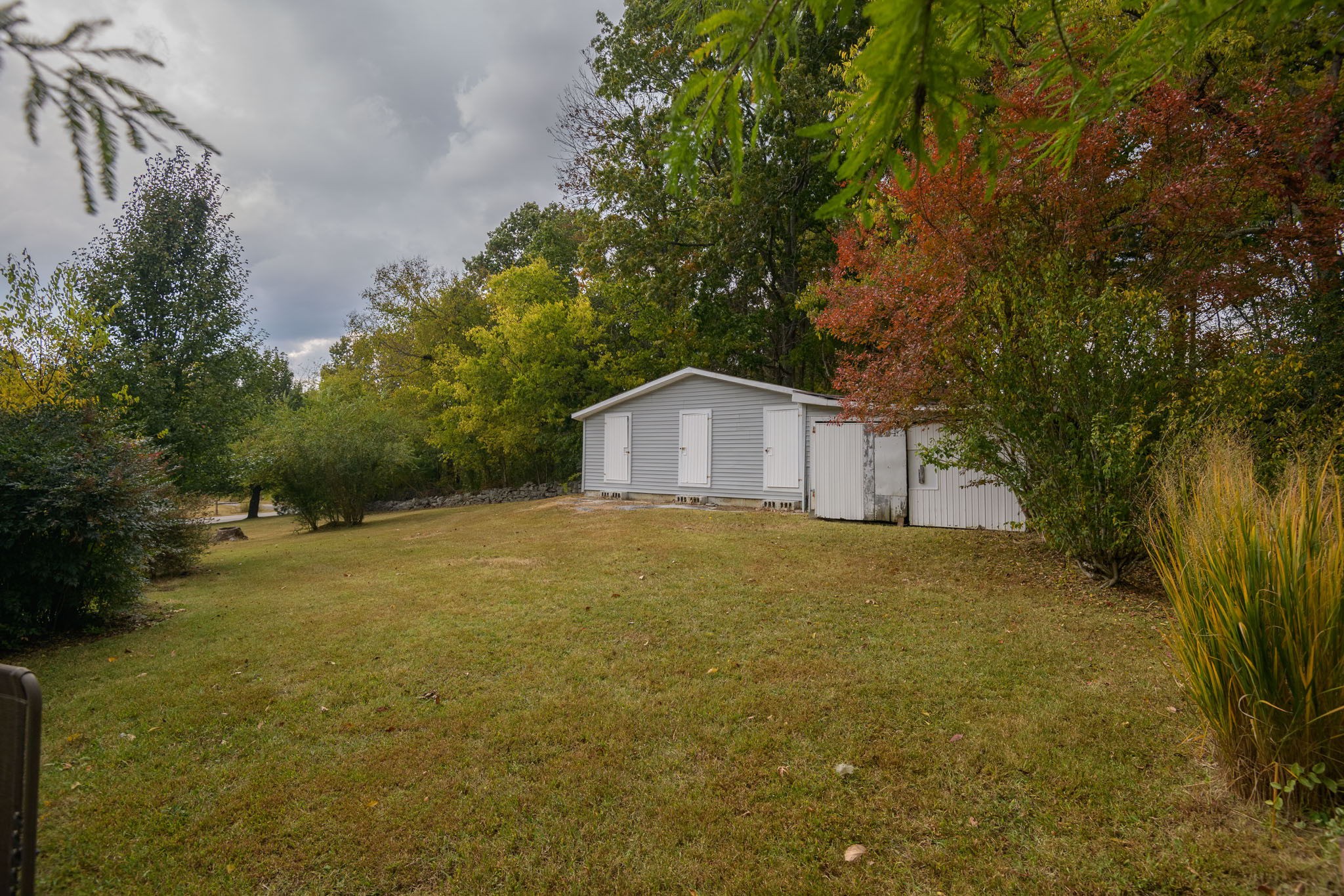 371 Old Liberty Road Alexandria, TN 37012 - Photo 13 of 66 a backyard of a house with large trees and plants