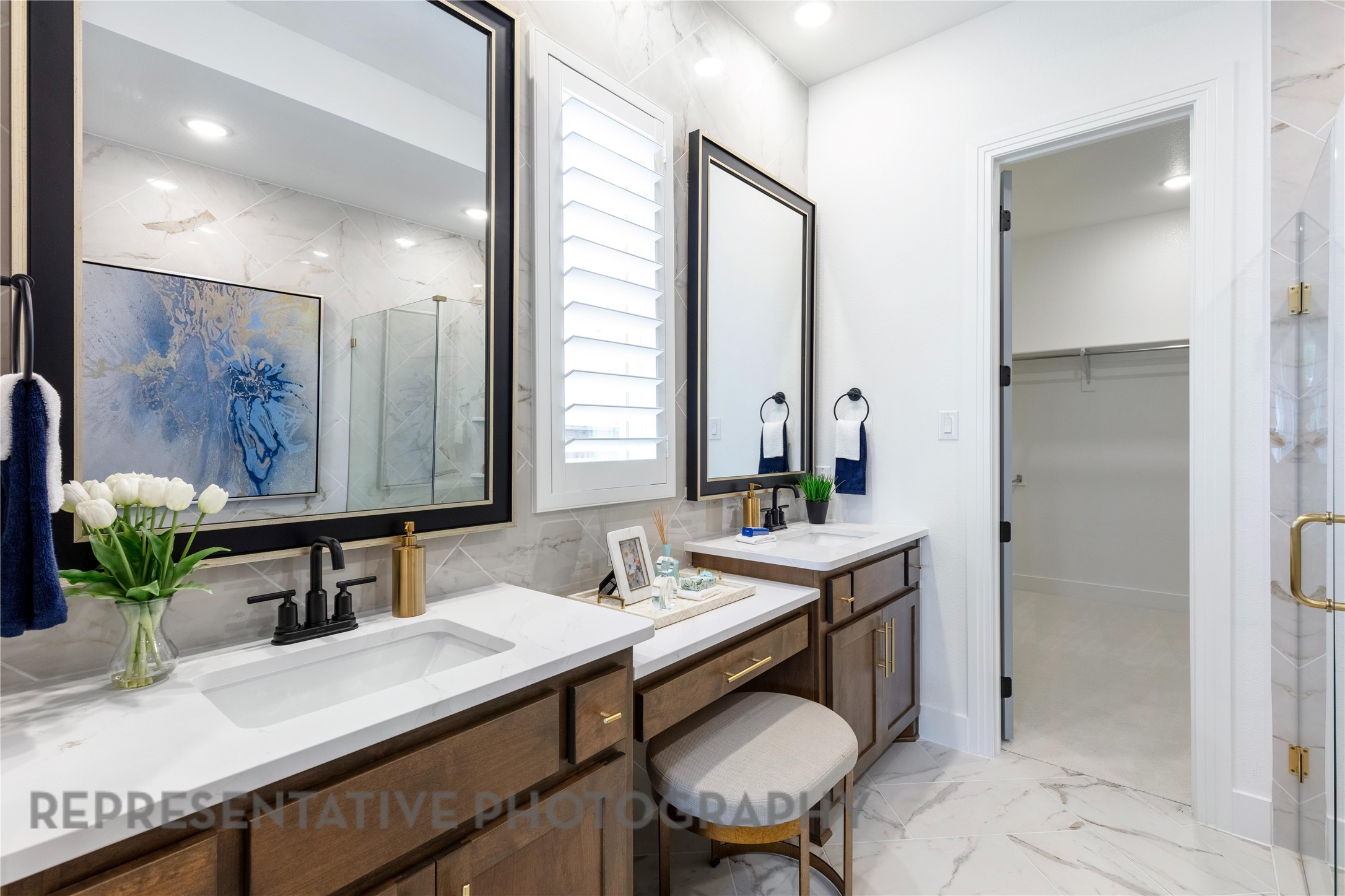 21235 Natalia Grove Magnolia, TX 77355 - Photo 14 of 34 a bathroom with a sink and a mirror