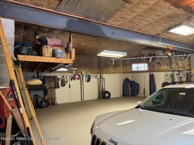 a view of a yard with a bench