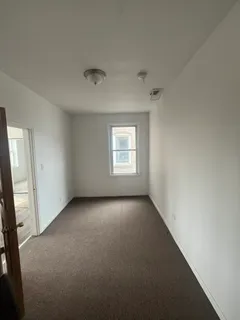 an empty room with a window