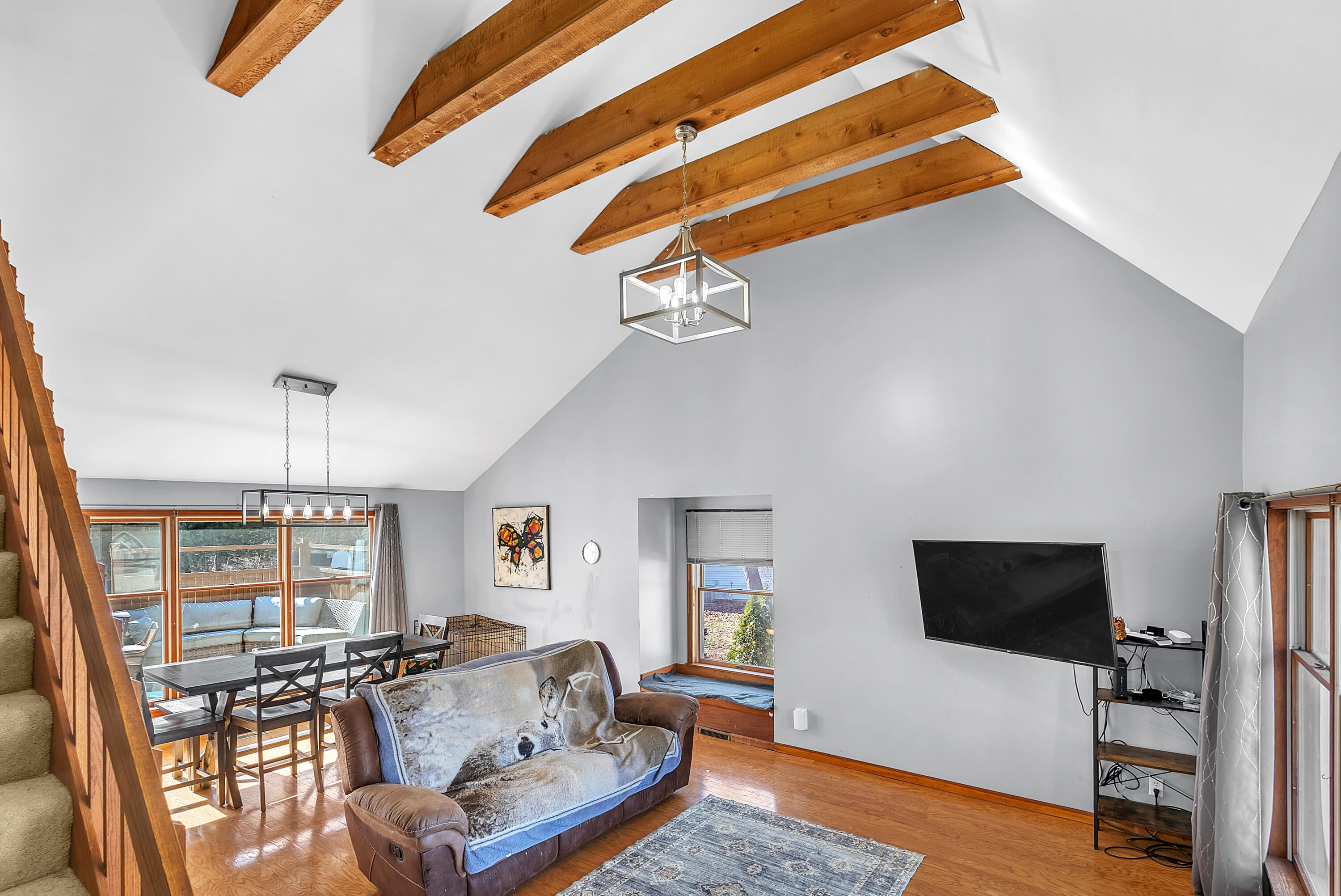 5351 East Honor Avenue Demotte, IN 46310 - Photo 5 of 31 a living room with furniture and a flat screen tv